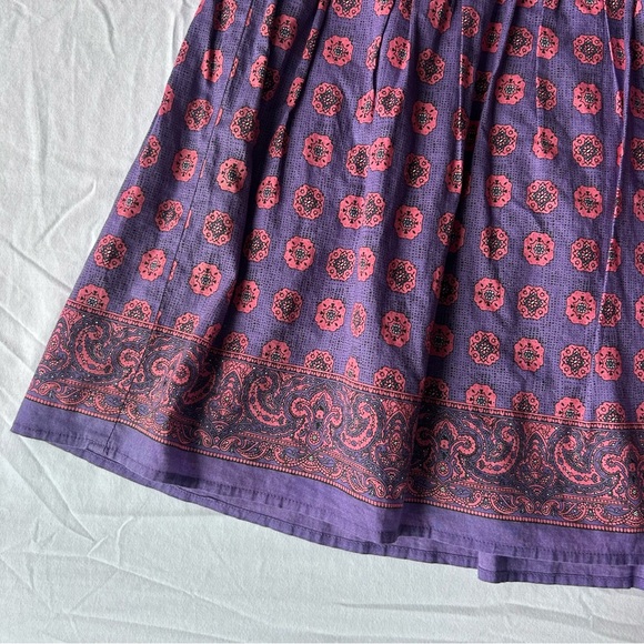 Kimchi Blue Purple and Pink Floral A-Line Skirt - Picture 2 of 5